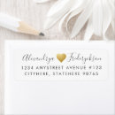 Search for gold heart return address labels Simple