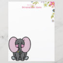 Search for elephant stationery paper Floral