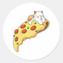 Search for funny pizza stickers Kitten