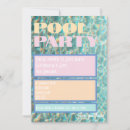 Search for retro pool party invitations Vintage