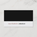 Search for librarian business cards Literature