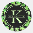 Search for tropical monogram stickers Greenery
