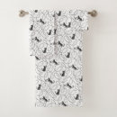 Search for black cat bath towels Black and white