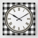 Search for black and white kitchen clocks Country