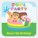 Search for kids pool party stickers Swimming