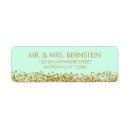 Search for mint and gold return address labels Bridal shower