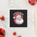 Search for pink christmas napkins Santa