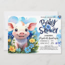 Search for pig baby shower invitations Floral
