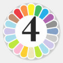 Search for number 4 stickers Colourful