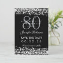 Search for save the date 80th birthday invitations Silver