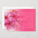 Search for pink plumeria beach wedding invitations Floral