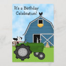 Search for blue tractor birthday invitations Party