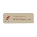 Search for winter cardinal return address labels Elegant