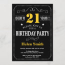 Search for mens 21st birthday invitations Black and white