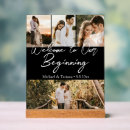 Search for welcome to our beginning wedding signs Black