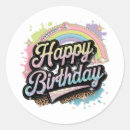 Search for cute happy birthday stickers Round