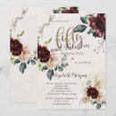 Search for burgundy 50th birthday invitations Boho