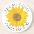 Search for sunflower coasters Botanical