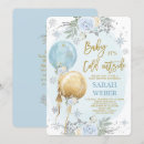 Search for snowflakes baby boy shower invitations Elegant