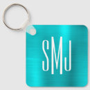 Search for aqua turquoise key rings Initials