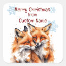 Search for fox animal stickers Merry christmas