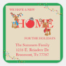 Search for moving announcement stickers Reindeer