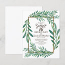 Search for gold green sweet 16 invitations Modern