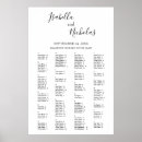 Search for large wedding seating charts Black and white
