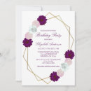 Search for geometric birthday invitations Purple