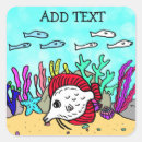 Search for red fish stickers Sea