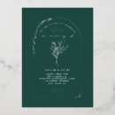 Search for green and silver wedding invitations Emerald
