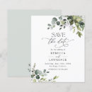 Search for botanical save the dates Eucalyptus leaves