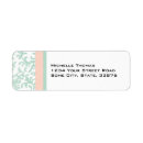 Search for pink damask return address labels Colourful
