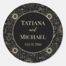 Search for black and gold wedding stickers Mystical
