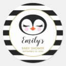Search for cute penguin stickers Winter baby shower