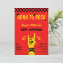 Search for rock music invitations Red
