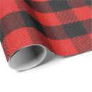 Search for lumberjack wrapping paper Red