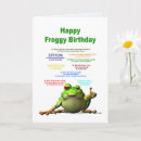 Search for frog birthday cards Humour