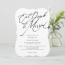 Search for eat drink and be married invitations Black and white