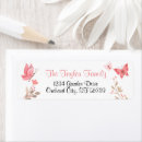Search for pink butterfly return address labels Cute