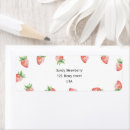 Search for strawberry return address labels Watercolor