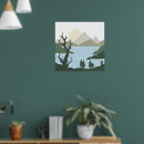 Search for serene landscape posters Illustration