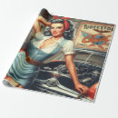 Search for vintage car wrapping paper Garage