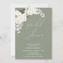 Search for white floral bridal shower invitations Sage green