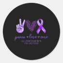 Search for alzheimers cure stickers Awareness