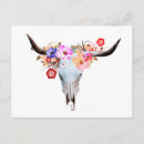 Search for floral skull postcards Rustic