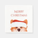 Search for corgi napkins Santa