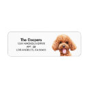 Search for dog breed return address labels Poodle