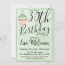 Search for womans female 30th birthday invitations Watercolor