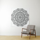 Search for black and white mandala tapestries Bohemian